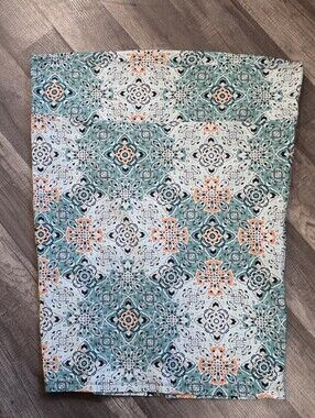 TORRID fold Pencil Skirt 90s Tiles Summer Boho Turquoise Coral Medallion Y2K